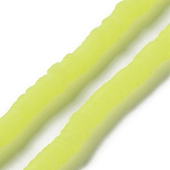 Champagne Yellow Handmade Polymer Clay Beads Strands, for DIY Jewelry Crafts Supplies, Disc, Champagne Yellow, 6x1mm, Hole: 2mm, about 338pcs/strand, 15.28 inch(38.8cm)