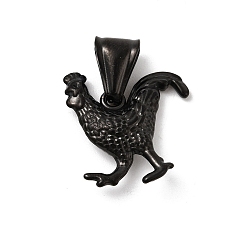 Черный 304 Настройки горный хрусталь из нержавеющей стали кулон, цыпочки прелести, ионное покрытие (ip), чёрные, пригодный для стразов 1 мм, 20x19x5 мм, отверстие : 8 мм