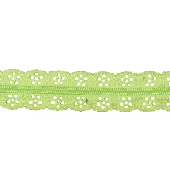 Зелено-Желтый Аксессуары для одежды, нейлоновая кружевная молния, Компоненты застежки-молнии, зеленый желтый, 44x2.4 см