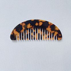 leopard print Peigne à cheveux géométrique en acétate, rétro, marbre, portable, mini peigne à dents larges