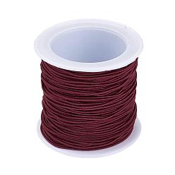 Rojo Oscuro Cuerda elástica, de color rojo oscuro, 1 mm, aproximadamente 22.96 yardas (21 m) / rollo