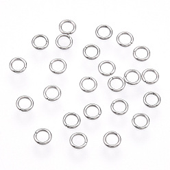Stainless Steel Color Non-Tarnish 304 Stainless Steel Open Jump Rings, Saw Cut Seamless Round, Stainless Steel Color, 24 Gauge, 3x0.5mm, Hole: 2mm, Inner Diameter: 2mm, about 830pcs/10g