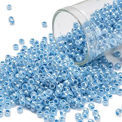 (918) Ceylon English Bluebell Тохо 8/0 круглые бусины, японский бисер, (918) цейлонский английский колокольчик, 8/0, 3 мм, отверстие : 1 мм, Около 222 шт / 10 г
