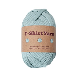 Medium Turquoise Polyester Cloth Yarn, For Hand Knitting Thick Thread, Crochet Cloth Yarn, Medium Turquoise, 20mm, about 32.81 Yards(30m)/Skein