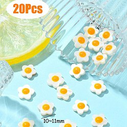 Оранжевый Бусины из натуральных пресноводных ракушек с эмалью, цветок, оранжевые, 10~11x10~11x4 мм, отверстие : 1 мм