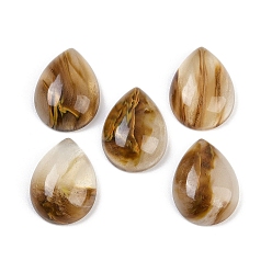 Узор Кожи Тигры Tigerskin стеклянных кабошонов, слеза, 20~20.5x15~15.5x6.5~7 мм