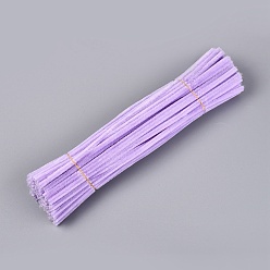 Lilac Pipe Cleaners, DIY Chenille Stem Tinsel Garland Craft Wire, Lilac, 300~305x5~7mm, about 95~100 strip/bundle