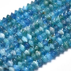 Apatite Natural Apatite Beads Strands, Faceted, Bicone, 3.5x2mm, Hole: 0.6mm, about 195pcs/strand, 15.35 inch(39cm)