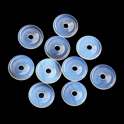 Opalite Opalite China Safety Buckle Pendants, 15~16x3~4mm, Hole: 3mm