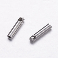 Stainless Steel Color 304 Stainless Steel Cord Ends, End Caps, Stainless Steel Color, 7x1.5mm, Hole: 1mm, Inner Diameter: 1mm