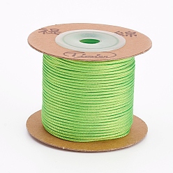 Yellow Green Nylon Cords, String Threads Cords, Round, Yellow Green, 1.5mm, about 25m/roll