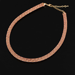 Pink Sweet and Chic Crystal Collarbone Necklace with Delicate Charms - N010