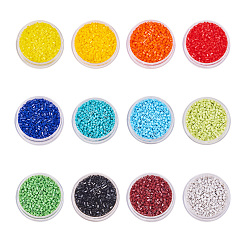 Mixed Color BENECREAT MGB Matsuno Glass Beads, Japanese Seed Beads, 11/0 Opaque Round Hole Glass Seed Beads, Two Cut, Hexagon, Mixed Color, 2x2x2mm, Hole: 0.8mm, about 1500pcs/color, 18000pcs/set