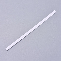 White Kraft Paper Wire Twist Ties, with Iron Core, Bread Candy Bag Ties, White, 101x4x0.5mm, about 1000pcs/Bag
