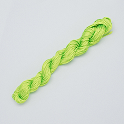 Green Yellow Nylon Thread, Nylon Jewelry Cord for Custom Woven Bracelets Making, Green Yellow, 1mm, about 26.24 yards(24m)/bundle, 10bundles/bag, about 262.46 yards(240m)/bag