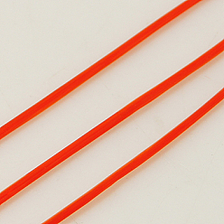 Оранжево-Красный Плоская эластичная кристаллическая струна, эластичная нить для бисера, для изготовления эластичного браслета, оранжево-красный, 0.8 мм