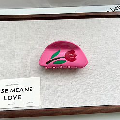 Светло-Вишневый Заколки для волос в форме когтей из ацетата целлюлозы, аксессуары для волос для женщин и девочек, цветок, светло-вишневый, 87x45 мм