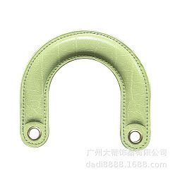 Pale Green PU Leather Bag Handles, Arch, for Bag Replacement Accessories, Pale Green, 12x11cm