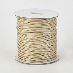 BurlyWood Eco-Friendly Korean Waxed Polyester Cord, BurlyWood, 1.5mm, about 169.51~174.98 Yards(155~160m)/Roll