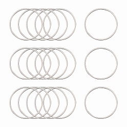 Нержавеющая Сталь Цвет Устойчив к потускнению 304 соединительное кольцо из нержавеющей стали, цвет нержавеющей стали, 35x1 мм, внутренний диаметр: 32.5 мм