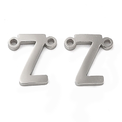 Letter Z Non-Tarnish 304 Stainless Steel Connector Charms, Letter, Letter Z, 10x9.5x1.5mm, Hole: 1.2mm