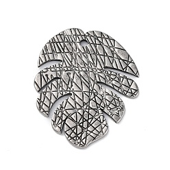 Античное Серебро 304 подвески из нержавеющей стали, , лист прелести, античное серебро, 30.5x25x1 мм, отверстие : 1.6 мм