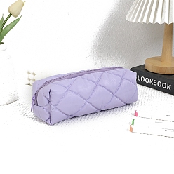 лаванда Прямоугольный полиэстеровый чехол для ручки, ящики для хранения канцелярских принадлежностей для ручек, карандаши, лаванда, 200x70x70 мм