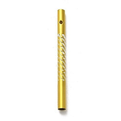 Золотистый 304 подвески из круглых трубок из нержавеющей стали, принадлежности для изготовления колокольчиков, колонка, золотые, 79x6 мм, отверстие : 2.5 мм