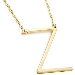 Golden Z Stylish 26-Letter Alphabet Necklace for Women - Fashionable European and American Jewelry Accessory