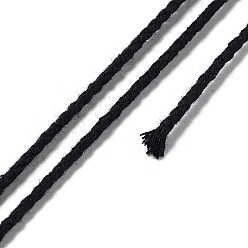 Черный 20м плетеный шнур из полиэстера для изготовления ювелирных изделий, круглые, чёрные, 2 мм, около 21.87 ярдов (20 м) / рулон