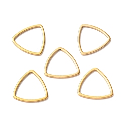 Golden 201 Stainless Steel Linking Rings, Triangle, Golden, 12x11.5x1mm
