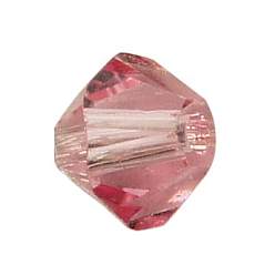 223_Light Rose Czech Crystal Rhinestone Pave Disco Ball Beads, Small Round Polymer Clay Czech Rhinestone Beads, 223_Light Rose, PP8(1.4~1.5mm), 6mm, Hole: 1.2mm