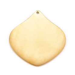 Golden 304 Stainless Steel Pendants, Manual Polishing, Stamping Blank Tag, Laser Cut, Petal, Golden, 30x28x0.8mm, Hole: 1.2mm