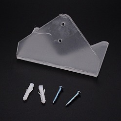 Clear Acrylic Skateboarding Display Stands Set, with Iron Screws & Plastic Plugs, Wall-mounted, Clear, 8.2x13.1x7.35cm