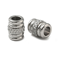 Нержавеющая Сталь Цвет 304 из нержавеющей стали бусы, колонка, анти-тускнение, цвет нержавеющей стали, 8x6 мм, отверстие : 3.5 мм