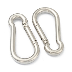 Нержавеющая Сталь Цвет Устойчивые к потускнению 304 нержавеющая сталь камуфляжный дизайн карабины для скалолазания, ключевые застежками, цвет нержавеющей стали, 40.3x20x4 мм