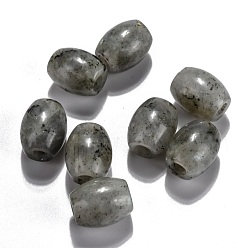 Labradorite Natural Labradorite European Beads, Large Hole Beads, Barrel, 15~17x12~13.5mm, Hole: 4.5~5mm