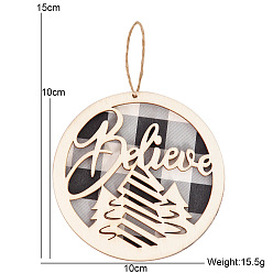 Gray background letter Christmas tree type A Christmas Wooden Door Pendant Interior Decoration Party Decoration Christmas Decoration Wooden Pendant