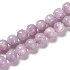 Lepidolite Natural Lepidolite Beads Strands, Round, 6~7mm, Hole: 0.9mm, about 60pcs/strand, 15.24 inch(38.7cm)