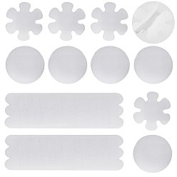 White Mixed Shape Self Adhesive Non Slip Bath Tub Stickers, with Plastic Scraper Tool, White