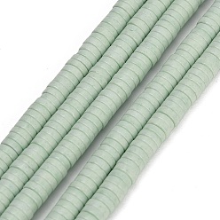 Dark Sea Green Natural Agate Beads Strands, Dyed, Heishi Beads, Flat Round/Disc, Dark Sea Green, 4.5x1.5mm, Hole: 0.7mm, about 270pcs/strand, 15.75''(40cm)