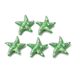 Светло-зеленый Ручной работы украшения дома бусины, украшения в виде морских звезд в подарок, светло-зеленый, 22~23x23~24x6 мм