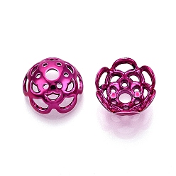 Фуксиновый АБС-бутылки с УФ-покрытием, цветок, красно-фиолетовые, 17x16.5x9 мм, отверстие : 3.5 мм