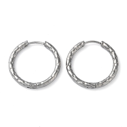 Нержавеющая Сталь Цвет Не тускнеют 304 серьги-кольца из нержавеющей стали, цвет нержавеющей стали, 22x22.5x2.5 мм