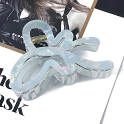 Стально-синий Заколки-когти из ацетата целлюлозы в форме бабочки, аксессуары для волос для женщин и девочек, стальной синий, 105x70x55 мм