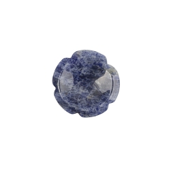 Sodalite Flower Natural Sodalite Worry Stones, Crystal Healing Stone for Reiki Balancing Meditation, 38x7mm