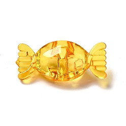 Золотистый Прозрачные акриловые бусины, конфеты, золотые, 13x28x10 мм, отверстие : 3 мм, Около 360 шт / 500 г