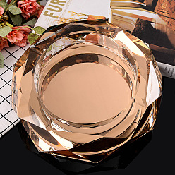 Золотистый Стеклянная пепельница, украшение стола в домашнем офисе, геометрический, золотые, 100x100 мм