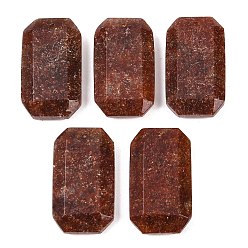 Клубничный Кварц Натуральные кварцевые подвески из клубники, граненые прямоугольные подвески, 34~35.5x19~20.5x7~8 мм, отверстие : 1.6 мм