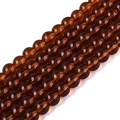 Сэнди Коричневый Прозрачные стеклянные бусины, круглые, песчаный коричневый, 6~6.5 мм, отверстие : 1.4 мм, около 67~70 шт / нитка, 14.76 дюйм ~ 15.16 дюйм (37.5~38.5 см)